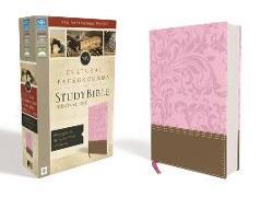 NIV, Cultural Backgrounds Study Bible, Personal Size, Leathersoft, Pink/Brown, Red Letter Edition