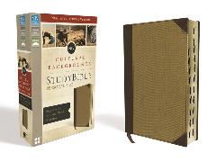 NIV, Cultural Backgrounds Study Bible, Personal Size, Leathersoft, Tan, Indexed, Red Letter Edition