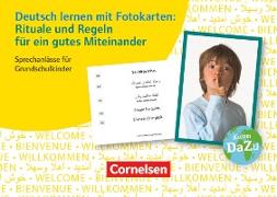 Deutsch lernen mit Fotokarten - Grundschule, Rituale und Regeln für ein gutes Miteinander, 100 Bildkarten