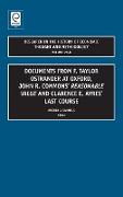 Documents from F. Taylor Ostrander at Oxford, John R. Commons' Reasonable Value and Clarence E. Ayres' Last Course