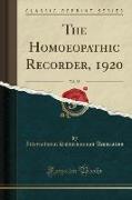 The Homoeopathic Recorder, 1920, Vol. 35 (Classic Reprint)