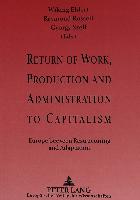 Return of Work, Production and Administration to Capitalism