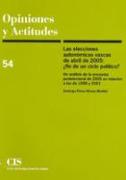 Las elecciones autonómicas vascas de abril de 2005 : ¿etapa o fin de un ciclo político?