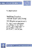 Matthias Claudius und der Sturm und Drang - Ein Abgrenzungsversuch