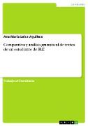 Comparativa y análisis gramatical de textos de un estudiante de ELE