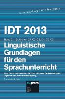 IDT 2013 Band 5 Linguistische Grundlagen für den Sprachunterricht