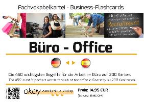 Fach - Vokabelkartei "Büro / Office / Arbeitsplatz" - Deutsch - Spanisch