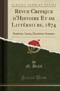 Revue Critique d'Histoire Et de Littérature, 1874