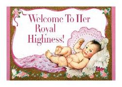 Baby Girl with a Crown - New Child Greeting Card