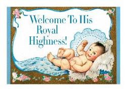 Baby Boy with a Crown - New Child Greeting Card