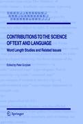 Contributions to the Science of Text and Language