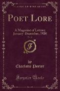 Poet Lore, Vol. 31