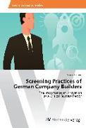 Screening Practices of German Company Builders