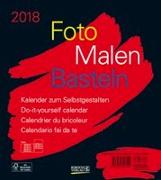 KORSCH(TM) Bastelkalender Foto Malen Basteln, 21,5 x 24 cm schwarz, Jahrgang 2018