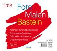 KORSCH(TM) Bastelkalender Foto Malen Basteln, 24 x 21,5 cm weiss, Jahrgang 2018