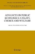 Advances in Public Economics: Utility, Choice and Welfare