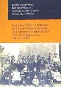 Catálogo para el estudio de la educación primaria en la provincia de Cáceres en la segunda mitad del siglo XIX