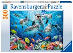 Ravensburger Puzzle 14710 - Delphine im Korallenriff - 500 Teile Puzzle für Erwachsene und Kinder ab 10 Jahren
