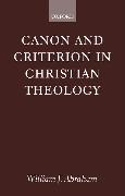 Canon and Criterion in Christian Theology