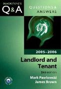 Questions & Answers: Landlord and Tenant 2005-2006