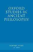 Oxford Studies in Ancient Philosophy Volume