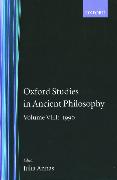 Oxford Studies in Ancient Philosophy: Volume VIII: 1990