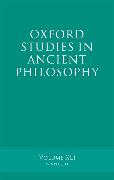 Oxford Studies in Ancient Philosophy: Volume 41