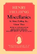 Henry Fielding Miscellanies Volume 3