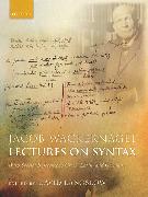 Jacob Wackernagel, Lectures on Syntax