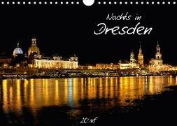 Nachts in Dresden (Wandkalender 2018 DIN A4 quer)