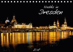 Nachts in Dresden (Tischkalender 2018 DIN A5 quer)