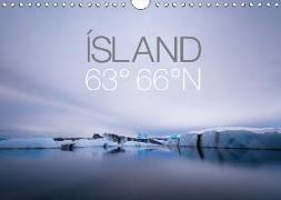 ÍSLAND 63° 66° N (Wandkalender 2018 DIN A4 quer)