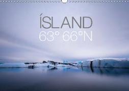 ÍSLAND 63° 66° N (Wandkalender 2018 DIN A3 quer)