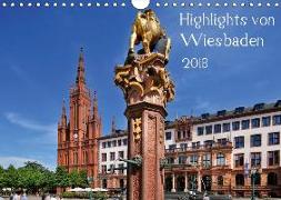 Highlights von Wiesbaden (Wandkalender 2018 DIN A4 quer)
