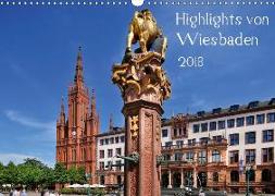 Highlights von Wiesbaden (Wandkalender 2018 DIN A3 quer)