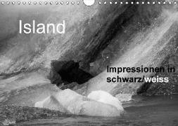 Island Impressionen in schwarz/weiss (Wandkalender 2018 DIN A4 quer)