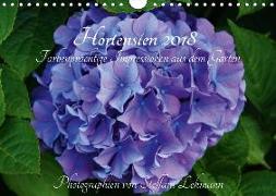 Hortensien 2018 - Farbenprächtige Impressionen aus dem Garten (Wandkalender 2018 DIN A4 quer)