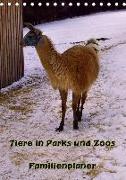 Tiere in Parks und Zoos - Familienplaner (Tischkalender 2018 DIN A5 hoch)