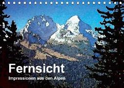 Fernsicht - Impressionen aus den Alpen (Tischkalender 2018 DIN A5 quer)