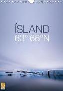 ÍSLAND 63° 66° N (Wandkalender 2018 DIN A4 hoch)