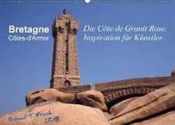 Bretagne - die Côte de Granit Rose, Inspiration für Künstler (Wandkalender 2018 DIN A2 quer)