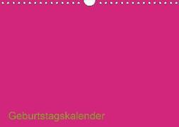 Bastel-Geburtstagskalender pink / Geburtstagskalender (Wandkalender 2018 DIN A4 quer)