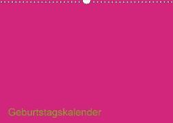 Bastel-Geburtstagskalender pink / Geburtstagskalender (Wandkalender 2018 DIN A3 quer)