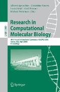 Research in Computational Molecular Biology