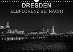 Dresden - Elbflorenz bei Nacht (Wandkalender 2018 DIN A4 quer)