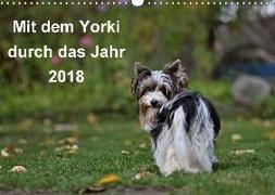 Mit dem Yorki durch das Jahr 2018 (Wandkalender 2018 DIN A3 quer)