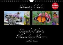 Geburtstagskalender Tropische Falter in Schmetterlings-Häusern (Wandkalender 2018 DIN A4 quer)