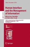 Human Interface and the Management of Information: Information, Knowledge and Interaction Design