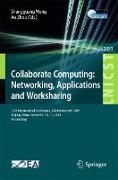 Collaborate Computing: Networking, Applications and Worksharing