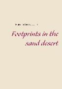 Footprints in the sand desert